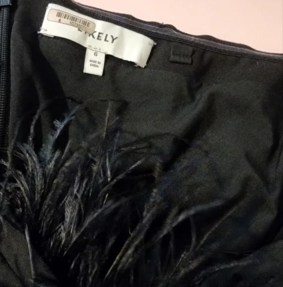 Revolve X Likely Desi Feather-Trim Bodycon Midi Dress cocktail dress size 6 - Picture 6 of 6